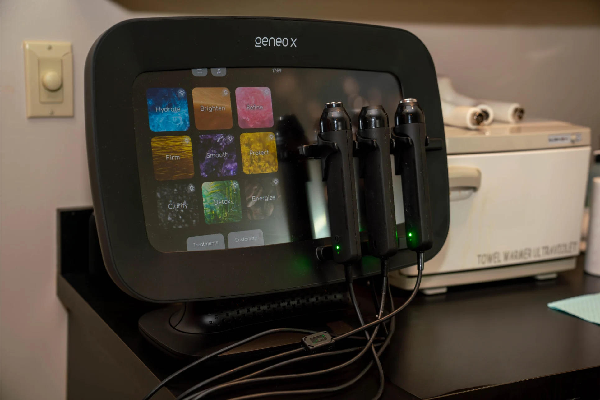 Advanced IPL device used to treat sun damage and uneven skin tone at Gold Skin Care Nashville